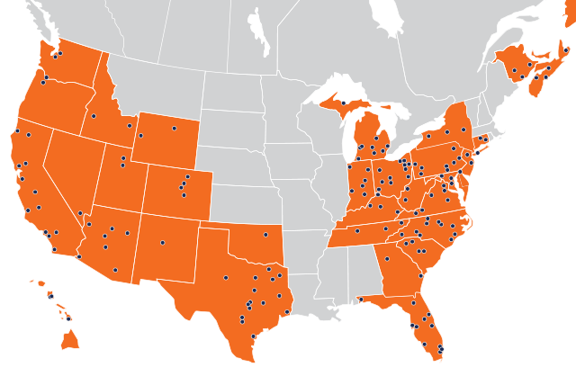 AWP Locations Map